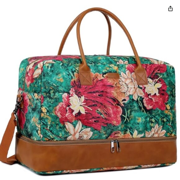 NWT Floral Travel Weekender Bag - Picture 1 of 4